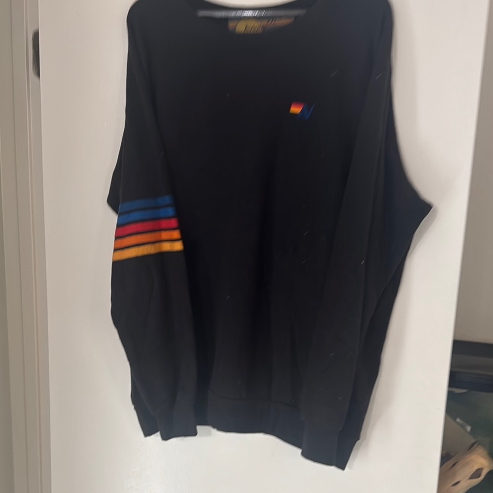 Aviator Nation Rugby Crew Charcoal  XL
